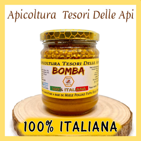 Bomba 250g Miele Polline Propoli Pappa Reale 100% ITALIANA